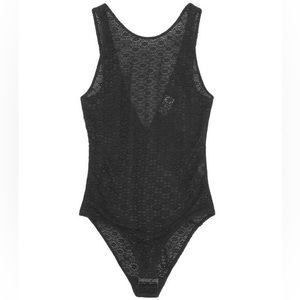 GANNI
LACE LOWBACK BODYSUIT - BLACK Size Small NWOT